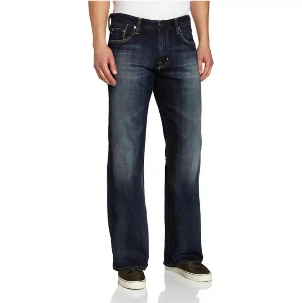 Adriano Goldschmied Hero Straight Relaxed Fit Dark Wash Blue Jeans Mens Size 32 - Picture 11 of 11